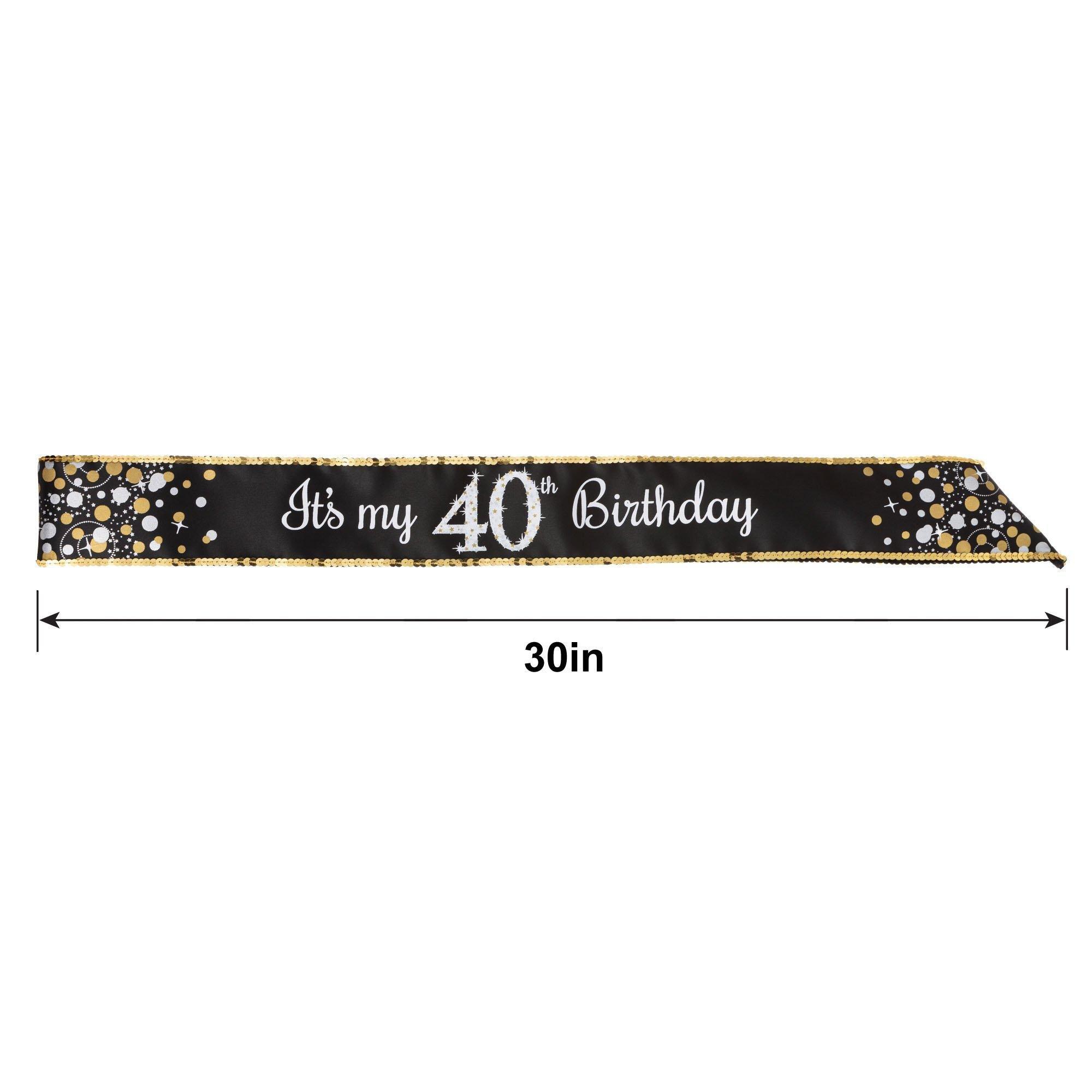 40th Birthday Sash - Sparkling Celebration